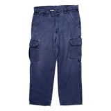 Carhartt Cargo Cargo Trousers - 36W 30L Blue Cotton