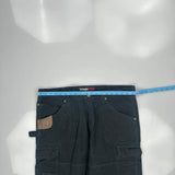 Wrangler Cargo Trousers - 39W 32L Black Cotton
