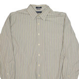 NAUTICA Mens Shirt Beige Striped Long Sleeve XL