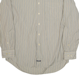 NAUTICA Mens Shirt Beige Striped Long Sleeve XL