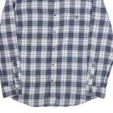 CHAPS Mens Shirt Blue Check Long Sleeve XL