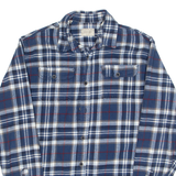JACHS Mens Shirt Blue Check Long Sleeve L
