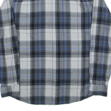 faded GLORY Mens Shirt Blue 90s Check Long Sleeve L