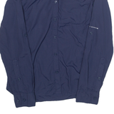 COLUMBIA Utility Womens Plain Shirt Blue Long Sleeve S