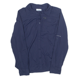 COLUMBIA Utility Womens Plain Shirt Blue Long Sleeve S