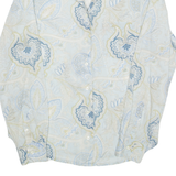 TOMMY HILFIGER Womens Shirt Blue Floral Long Sleeve UK 10