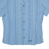 JACK WOLFSKIN Utility Womens Shirt Blue Striped UK 10