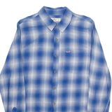 HOLLISTER Mens Shirt Blue Check Long Sleeve L