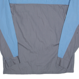 QUIKSILVER Surf Mens Plain Shirt Blue Colourblock Long Sleeve L