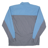 QUIKSILVER Surf Mens Plain Shirt Blue Colourblock Long Sleeve L