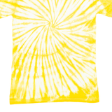 GILDAN Mens Tie Dye T-Shirt Yellow S