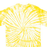 GILDAN Mens Tie Dye T-Shirt Yellow S