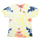 HUSTLE GANG Mens Tie Dye T-Shirt Yellow XL