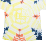 HUSTLE GANG Mens Tie Dye T-Shirt Yellow XL