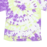 GILDAN Mens Tie Dye T-Shirt Purple M