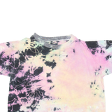 Cropped Womens Tie Dye T-Shirt Pink M