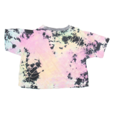Cropped Womens Tie Dye T-Shirt Pink M