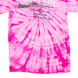 GILDAN Women Hunt Too Womens Tie Dye T-Shirt Pink S