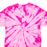 GILDAN Women Hunt Too Womens Tie Dye T-Shirt Pink S