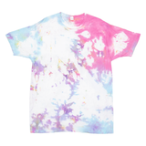 TULTEX Mens Tie Dye T-Shirt White L
