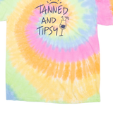 Tanned And Tipsy Mens Tie Dye T-Shirt Orange L