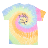 Tanned And Tipsy Mens Tie Dye T-Shirt Orange L