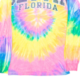 GILDAN Destin Florida Mens Tie Dye T-Shirt Pink Long Sleeve USA S