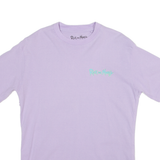 PULL AND BEAR Rick And Morty Womens T-Shirt Purple XS