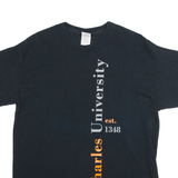 GILDAN Charles University Mens T-Shirt Black L