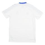 ADIDAS Real Madrid Mens Football Shirt Jersey White Button Neck S