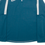NIKE Dri Fit Womens Jersey Green Long Sleeve 1/4 Zip M