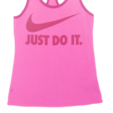NIKE Dri Fit Womens Vest Pink Sleeveless XS