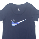 NIKE Athletic Cut Womens T-Shirt Blue L