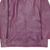 Womens Blazer Jacket Maroon Leather L