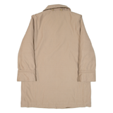 Quilted Lined Womens Coat Beige L