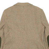 BRUESTLE Womens Blazer Jacket Green Knit Wool Check M