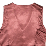 Womens Blazer Waistcoat Red Geometric M