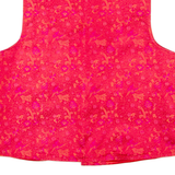 Mens Blazer Waistcoat Red Floral M