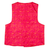 Mens Blazer Waistcoat Red Floral M