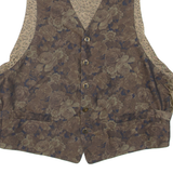 Mens Blazer Waistcoat Green Floral M