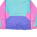 O'BRIAN Womens Shell Jacket Blue Colourblock 2XL