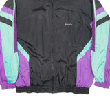 ATLANTIS SPORTSWEAR Mens Shell Jacket Black Nylon Colourblock XL