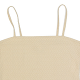 HOLLISTER Womens Cropped Vest Beige Sleeveless M