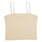 HOLLISTER Womens Cropped Vest Beige Sleeveless M