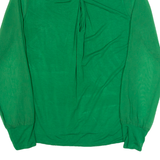 HOBBS LONDON Womens Blouse Green High Neck Long Sleeve S