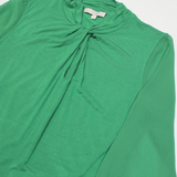HOBBS LONDON Womens Blouse Green High Neck Long Sleeve S