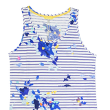 JOULES Womens Printed Vest Blue Sleeveless Striped UK 12