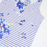 JOULES Womens Printed Vest Blue Sleeveless Striped UK 12