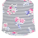 JOULES Womens Printed Vest White Sleeveless Striped UK 12