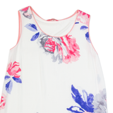 JOULES Womens Printed Vest Cream Sleeveless Viscose Floral M
